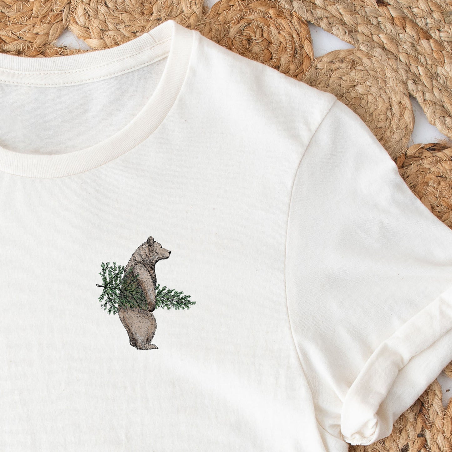 BÜGELBILD | Textildruck | Bär Bruno | Tanne