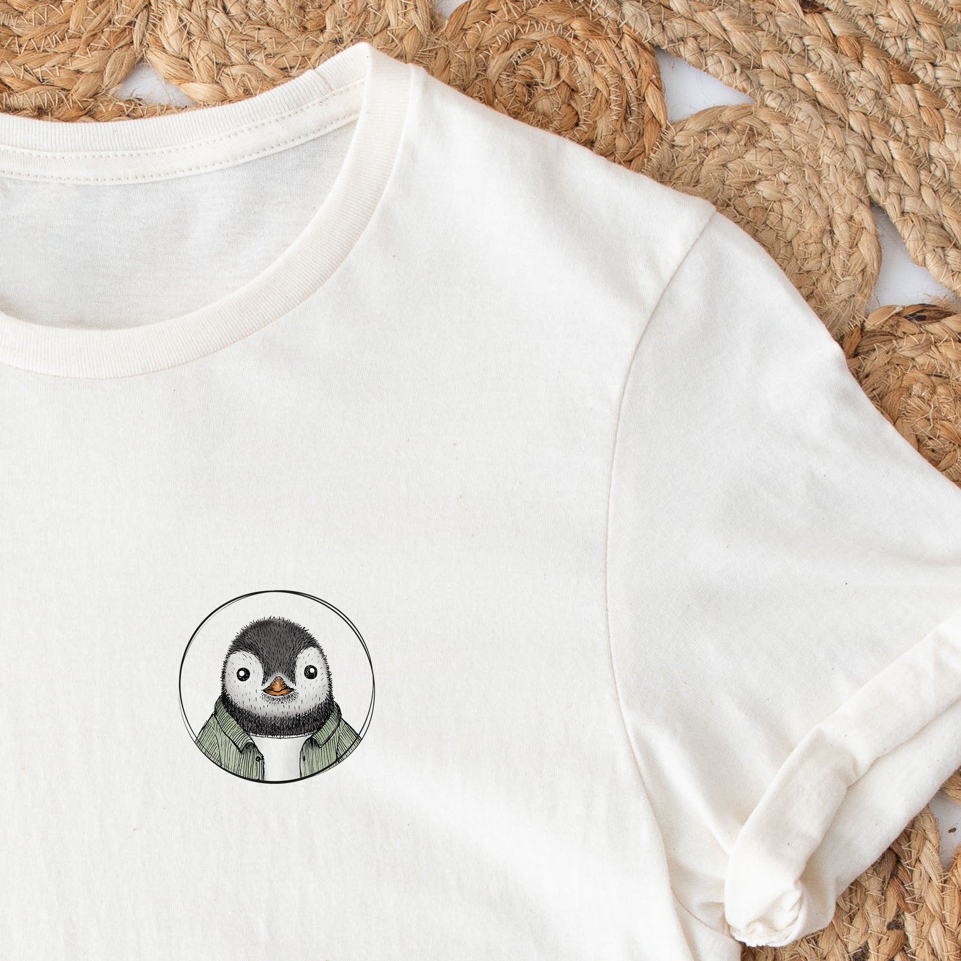 BÜGELBILD | Textildruck | Pinguin Fabi Cordhemd | Kreis