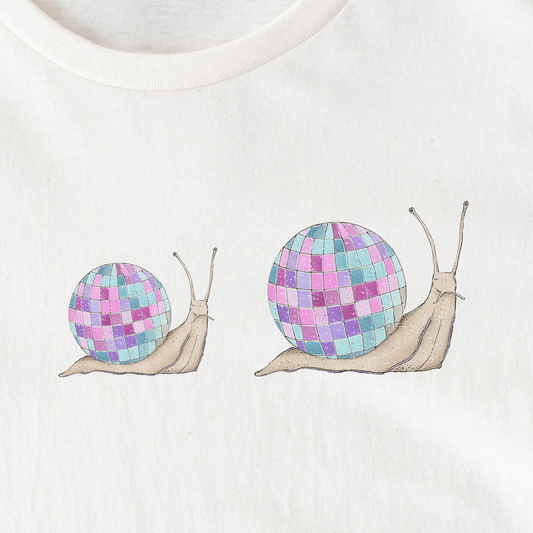 BÜGELBILD | Schnecke Lenny - Disco GLITZER