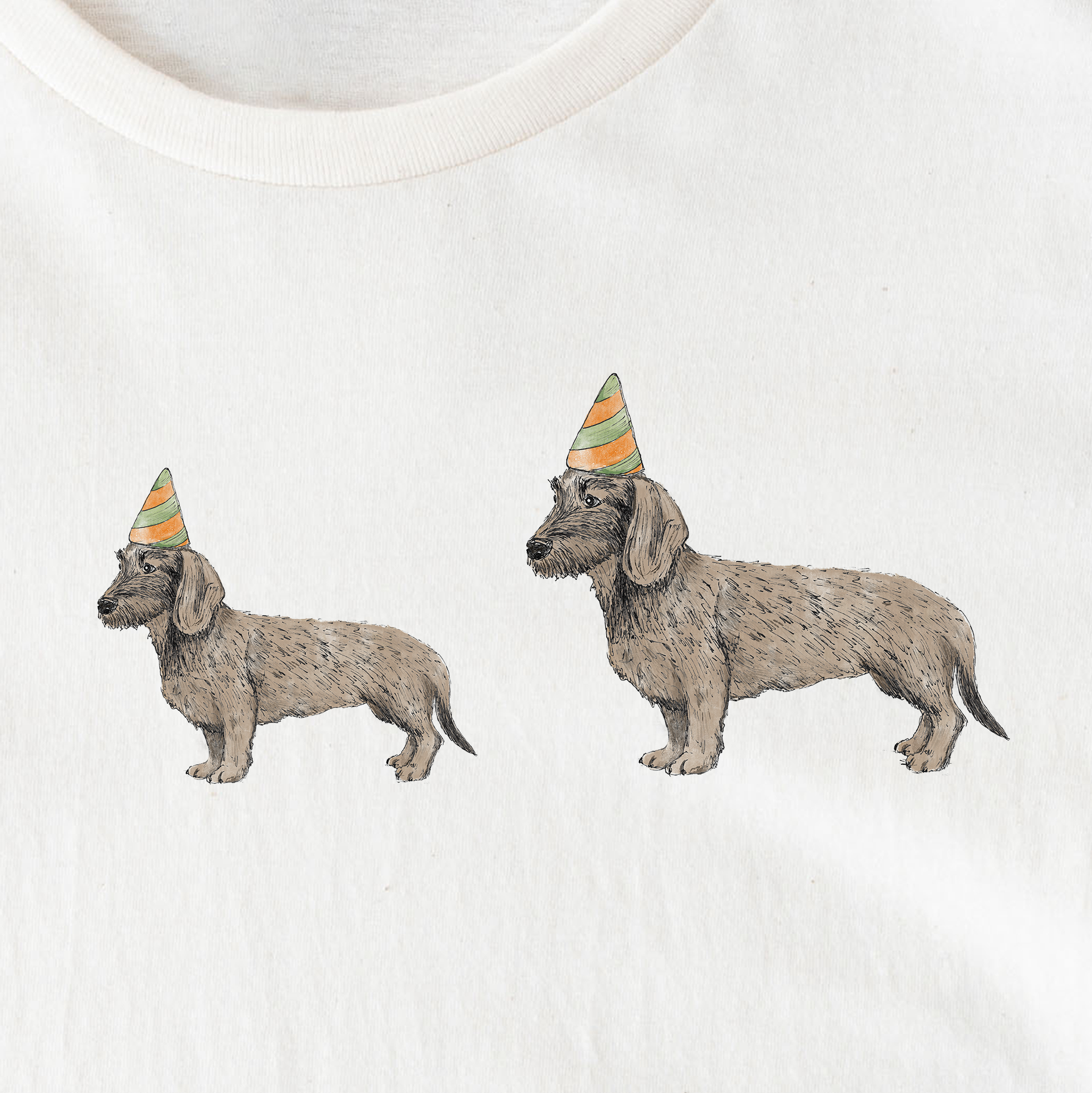 BÜGELBILD | Textildruck | Dackel Ludwig - Party
