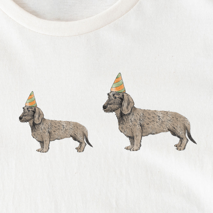 BÜGELBILD | Textildruck | Dackel Ludwig - Party