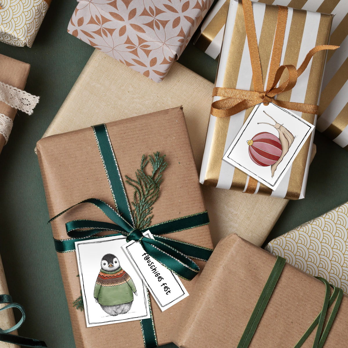 15 Geschenkanhänger | zum selbst ausschneiden
