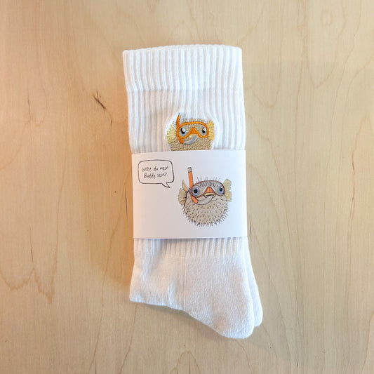 Socke mit Stick| Kugelfisch Kalle