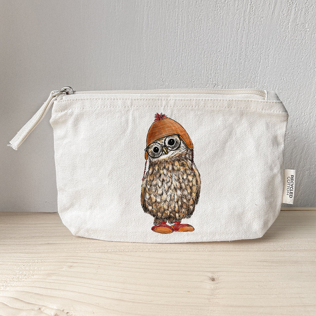 Kosmetiktasche | Eule Hermine - Mütze