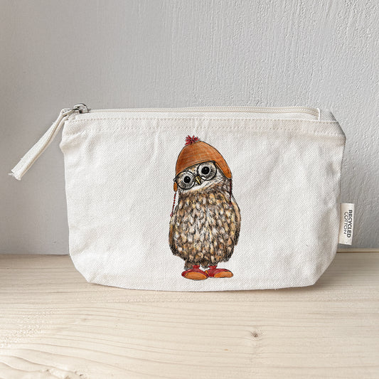 Kosmetiktasche | Eule Hermine - Mütze