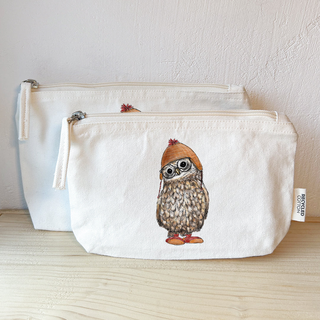 Kosmetiktasche | Eule Hermine - Mütze