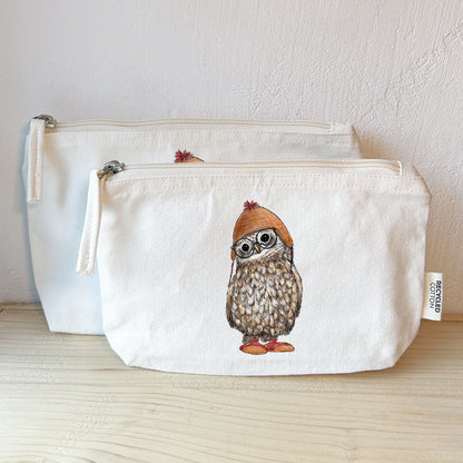 Kosmetiktasche | Eule Hermine - Mütze