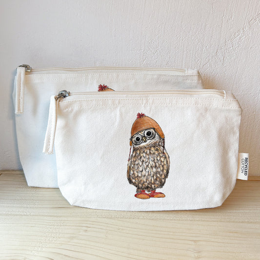 Kosmetiktasche | Eule Hermine - Mütze