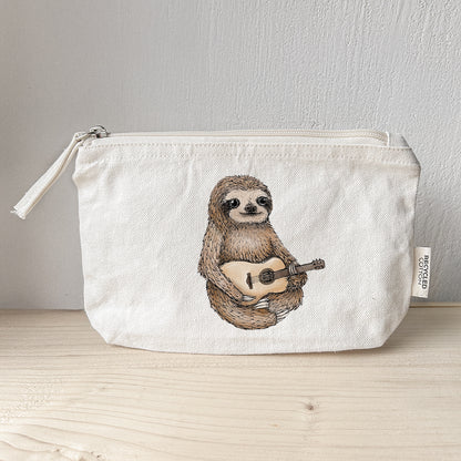 Kosmetiktasche | Faultier Hugo - Gitarre