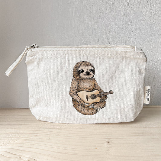 Kosmetiktasche | Faultier Hugo - Gitarre