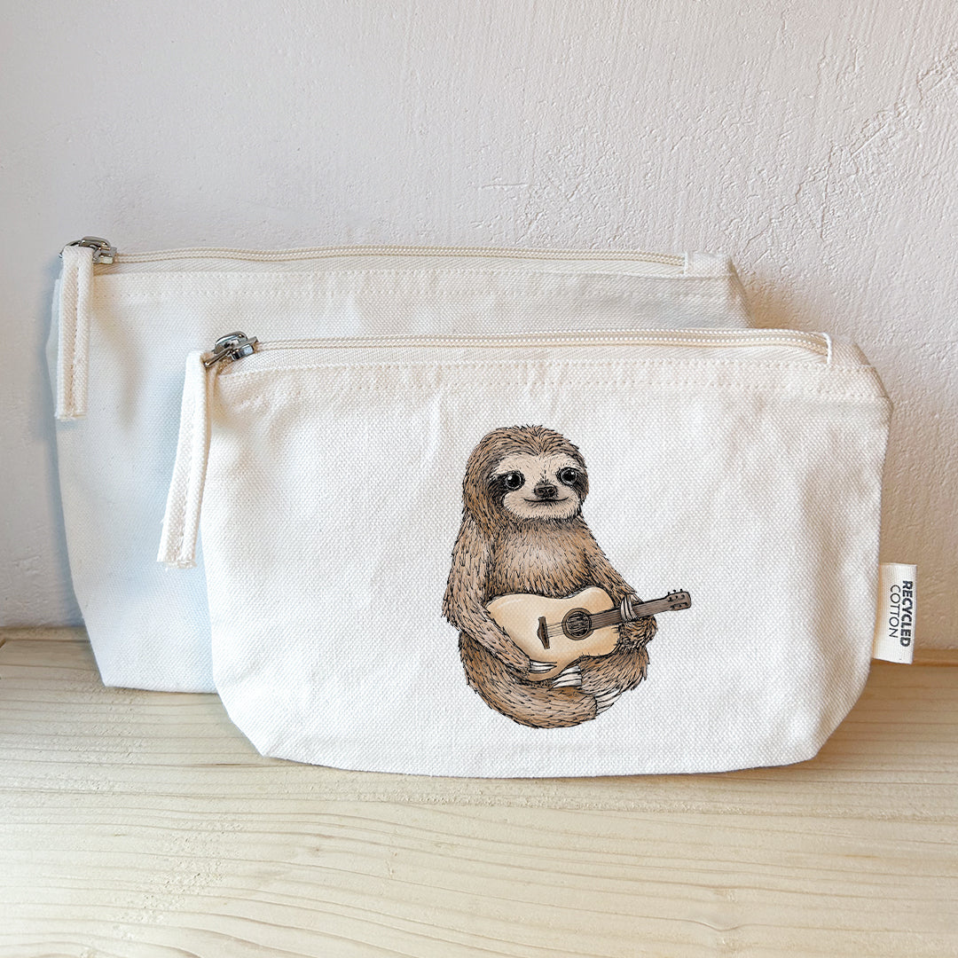 Kosmetiktasche | Faultier Hugo - Gitarre