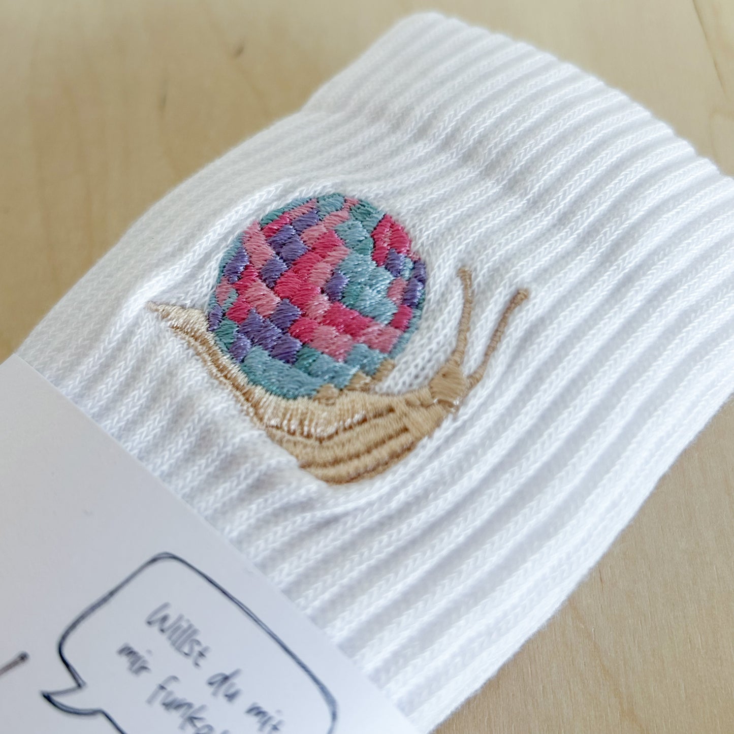 Socke mit Stick | Schnecke Lenny