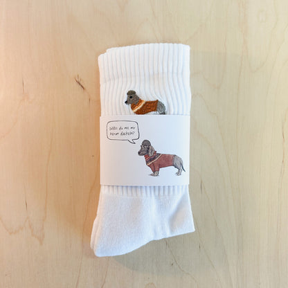 Socke mit Stick | Dackel Ludwig