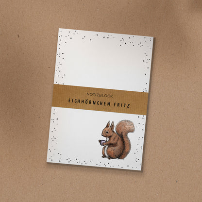NOTIZBLOCK | DIN A6 | Eichhörnchen Fritz