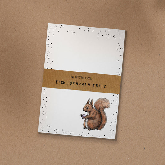 NOTIZBLOCK | DIN A6 | Eichhörnchen Fritz