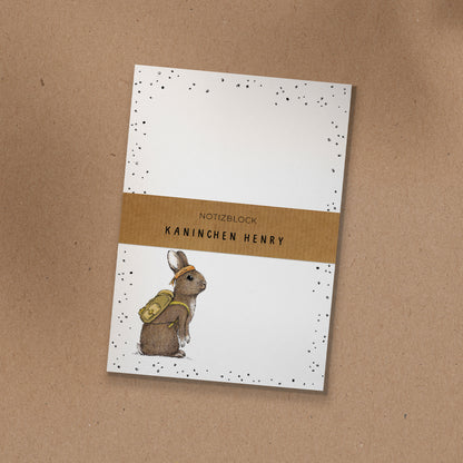 NOTIZBLOCK | DIN A6 | Kaninchen Henry