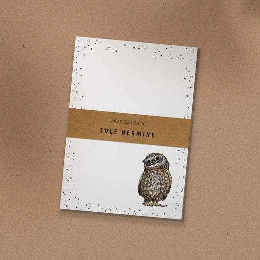 NOTIZBLOCK | DIN A6 | Eule Hermine