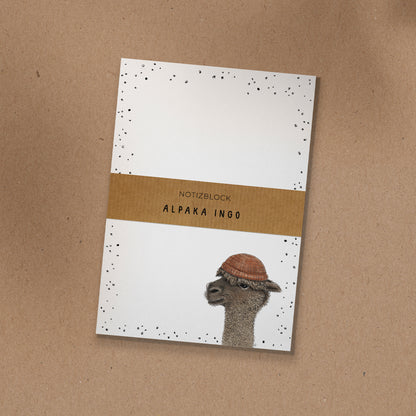 NOTIZBLOCK | DIN A6 | Alpaka Ingo