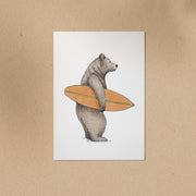 POSTKARTE | Bär Bruno - Surfer