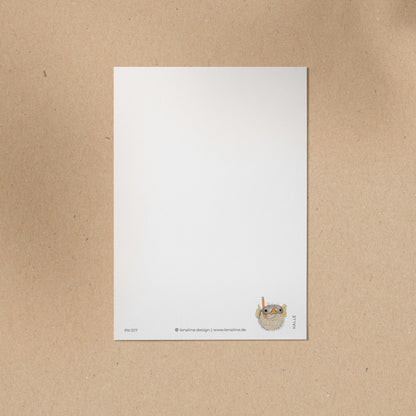 POSTKARTE | Kugelfisch Kalle - Taucher