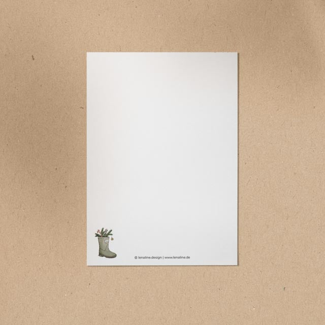 POSTKARTE | Gummistiefel - XMAS