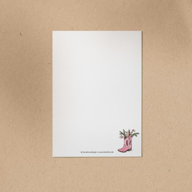 POSTKARTE | Cowboystiefel - XMAS