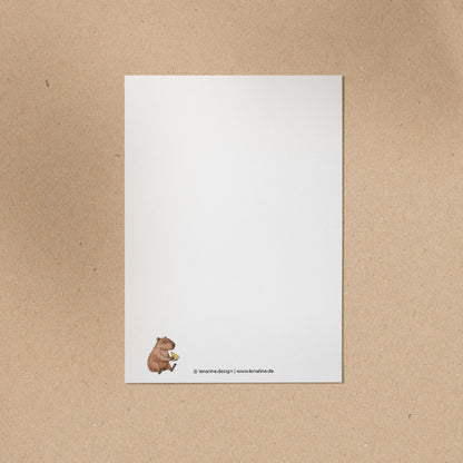 POSTKARTE | Capybara Freddy - Pizza