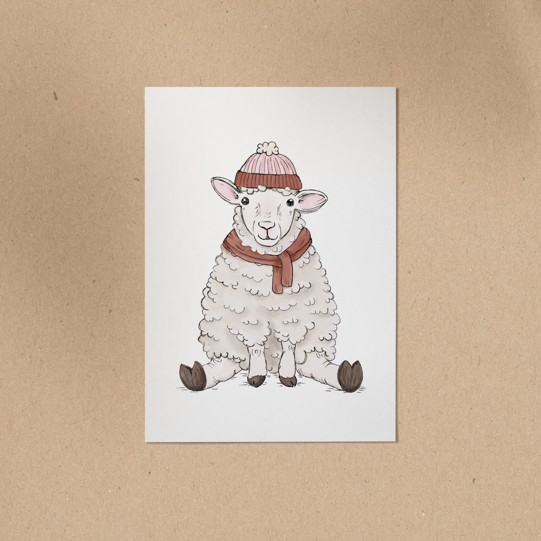 POSTKARTE | Schaf Merle - Winter