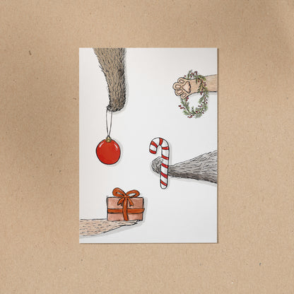 POSTKARTE | Tierhände XMAS
