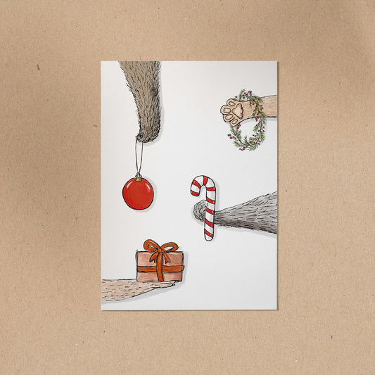 POSTKARTE | Tierhände XMAS