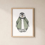 POSTER | Kunstdruck | Pinguin Fabi Cordhemd