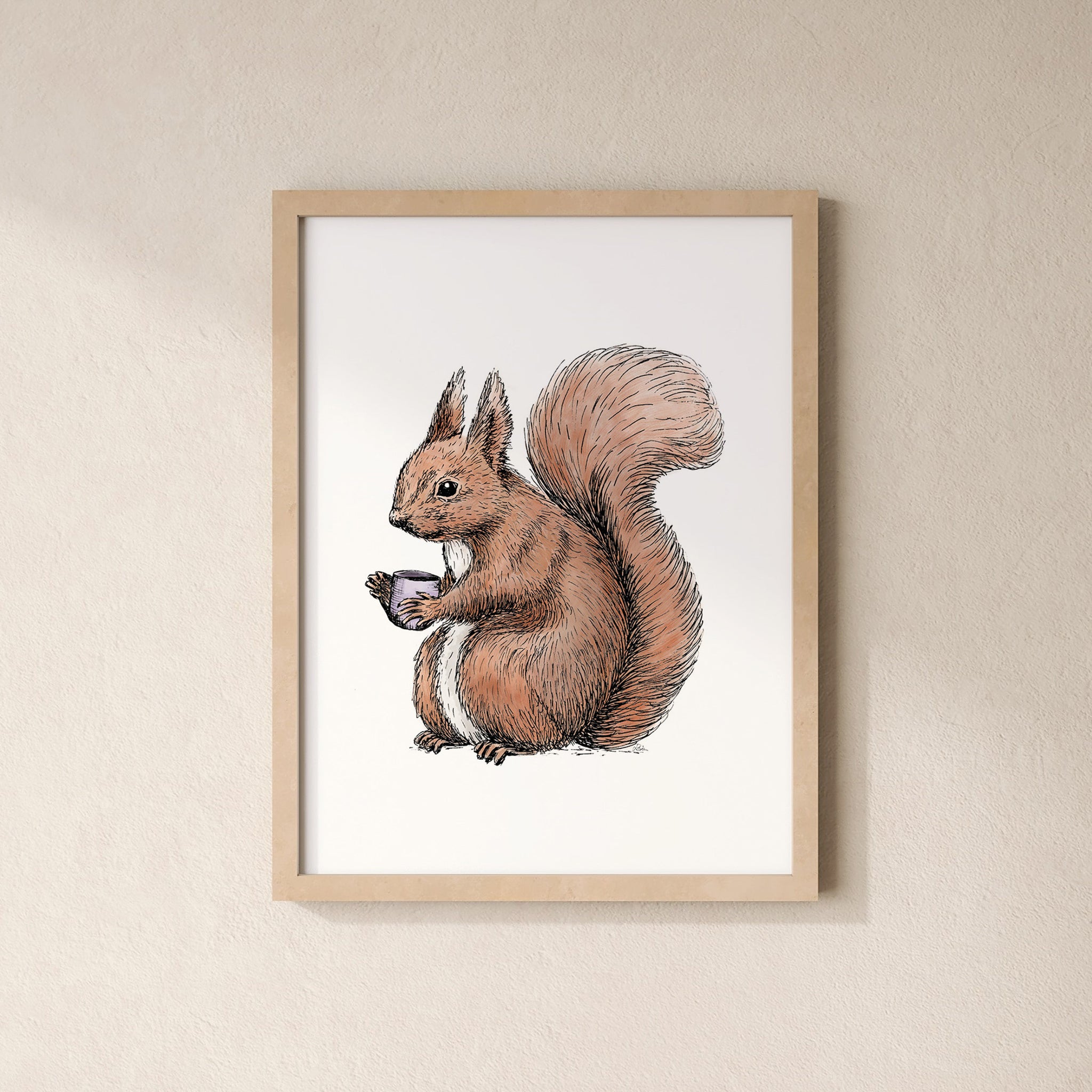 POSTER | Kunstdruck | Eichhörnchen Fritz