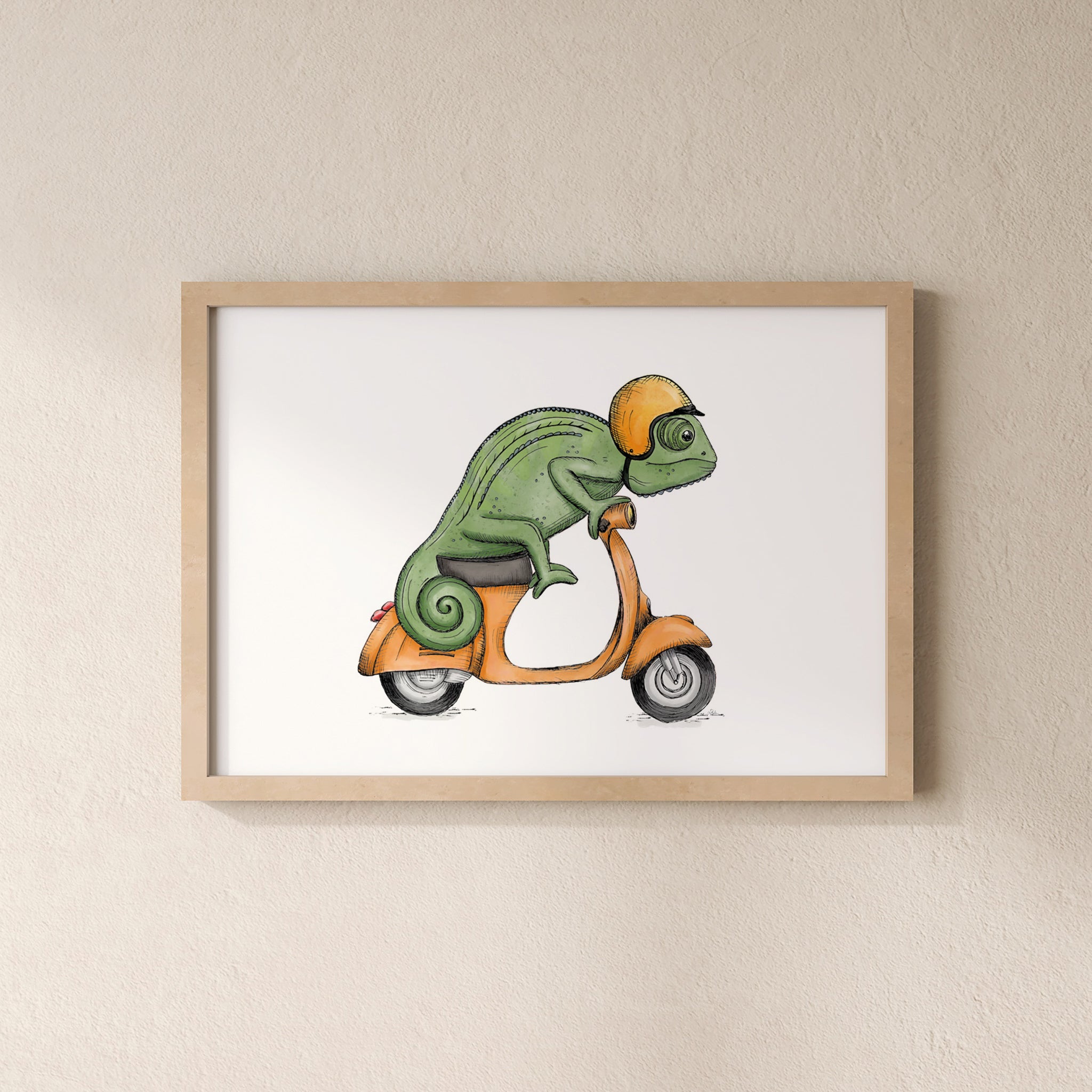 POSTER | Kunstdruck | Chamäleon Pedro
