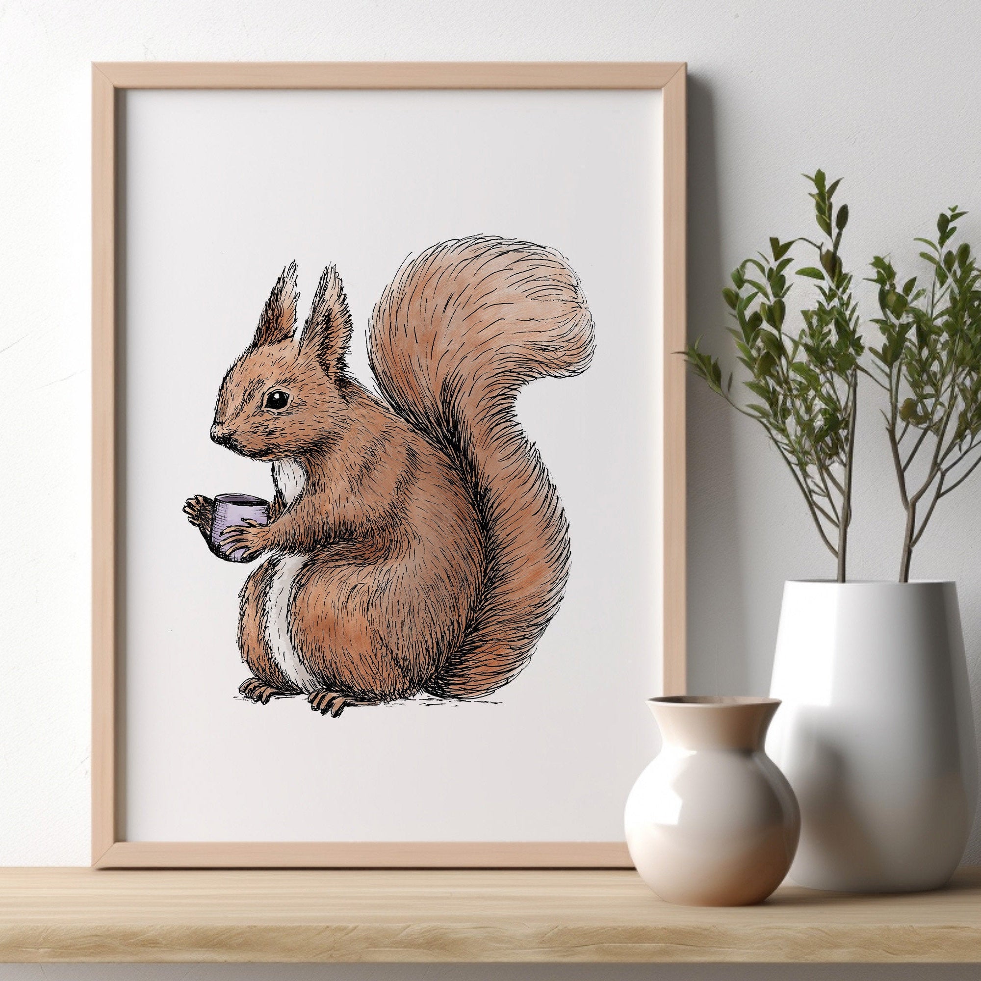 POSTER | Kunstdruck | Eichhörnchen Fritz
