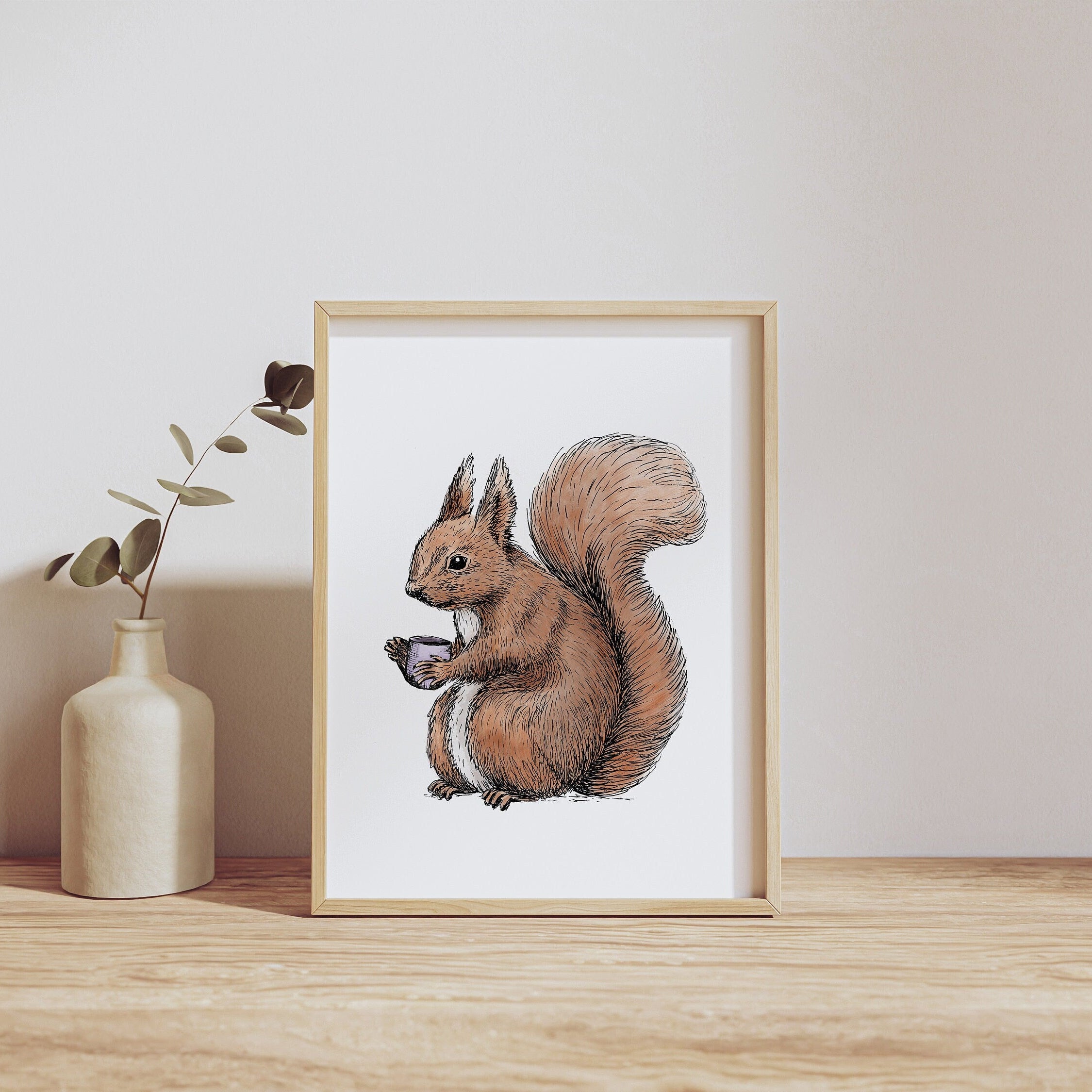 POSTER | Kunstdruck | Eichhörnchen Fritz