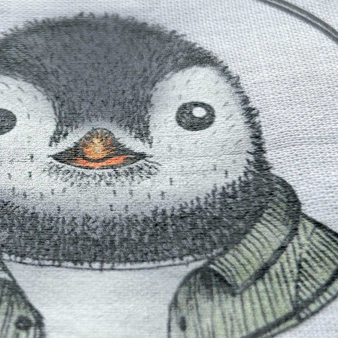 BÜGELBILD | Textildruck | Pinguin Fabi Cordhemd | Kreis