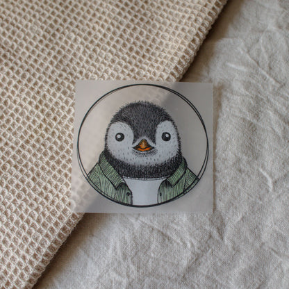 BÜGELBILD | Textildruck | Pinguin Fabi Cordhemd | Kreis